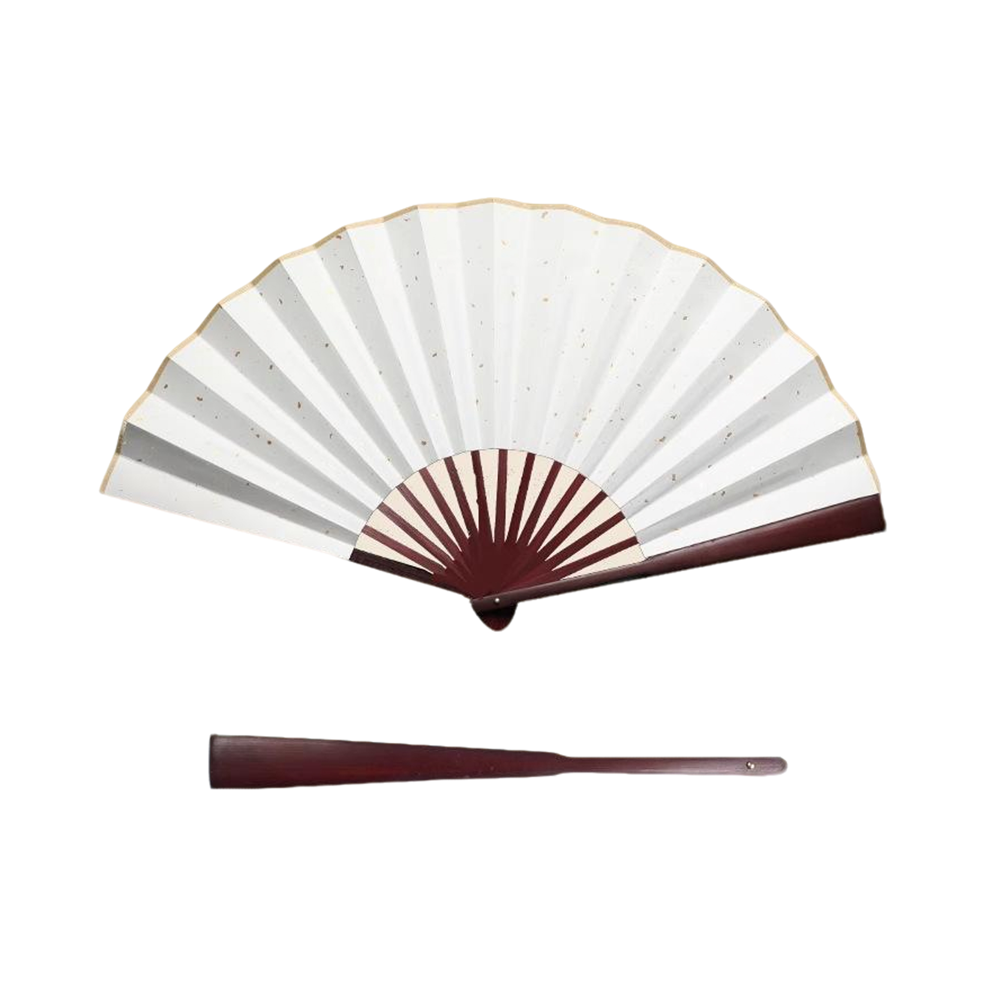 Folding Fabric Hand Fan With Bamboo Rib 7