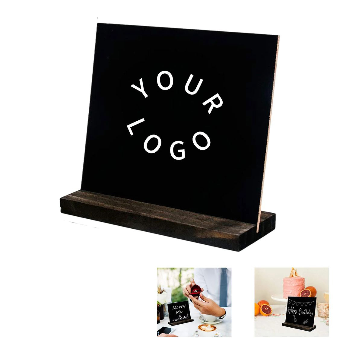 Wood Chalkboard Stand with Detachable Base for Displays 1