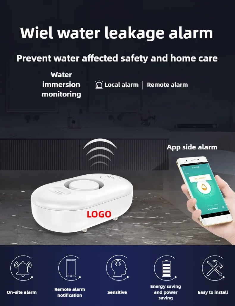 Battery Powered Water Leak Alarm 4