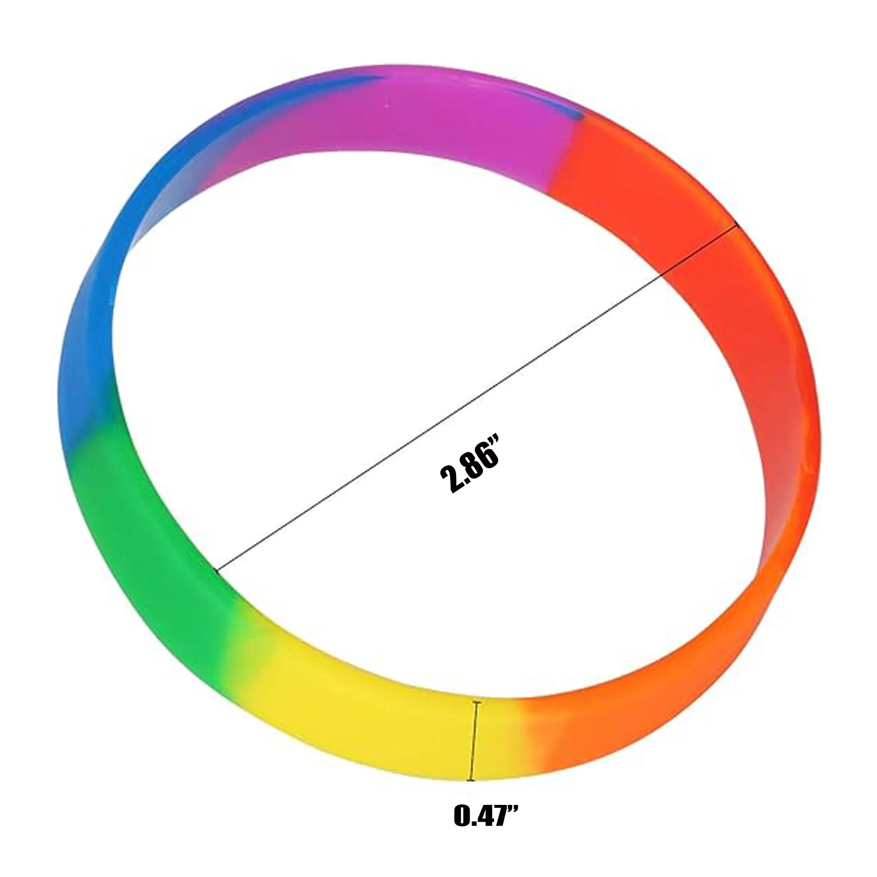 Silicone Rainbow Wristband 4