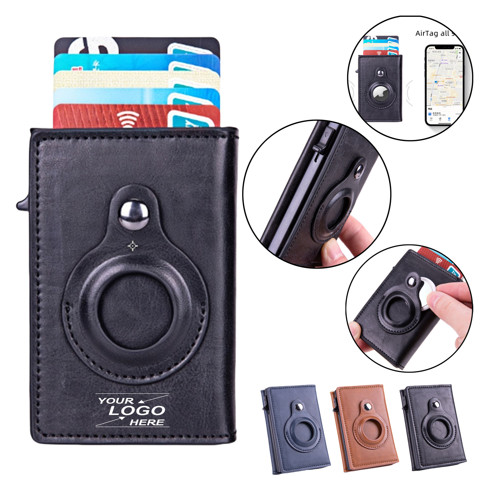 RFID Blocking Wallet with AirTag Holder 4