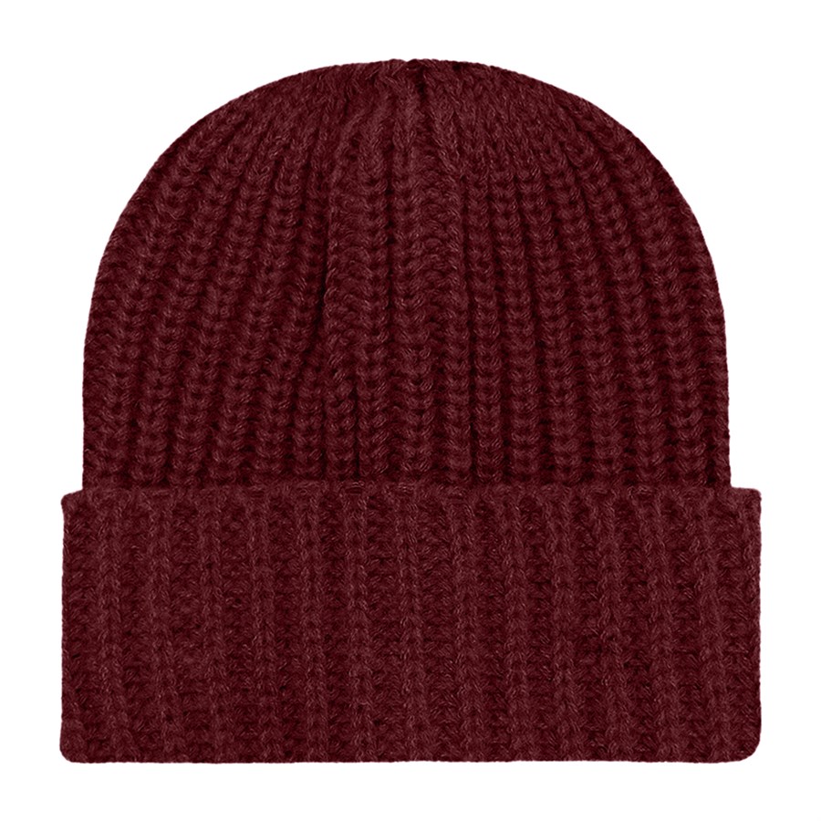 Chunky Ribbed Cuffed Beanie with Custom Logo - 100% Acrylic 55