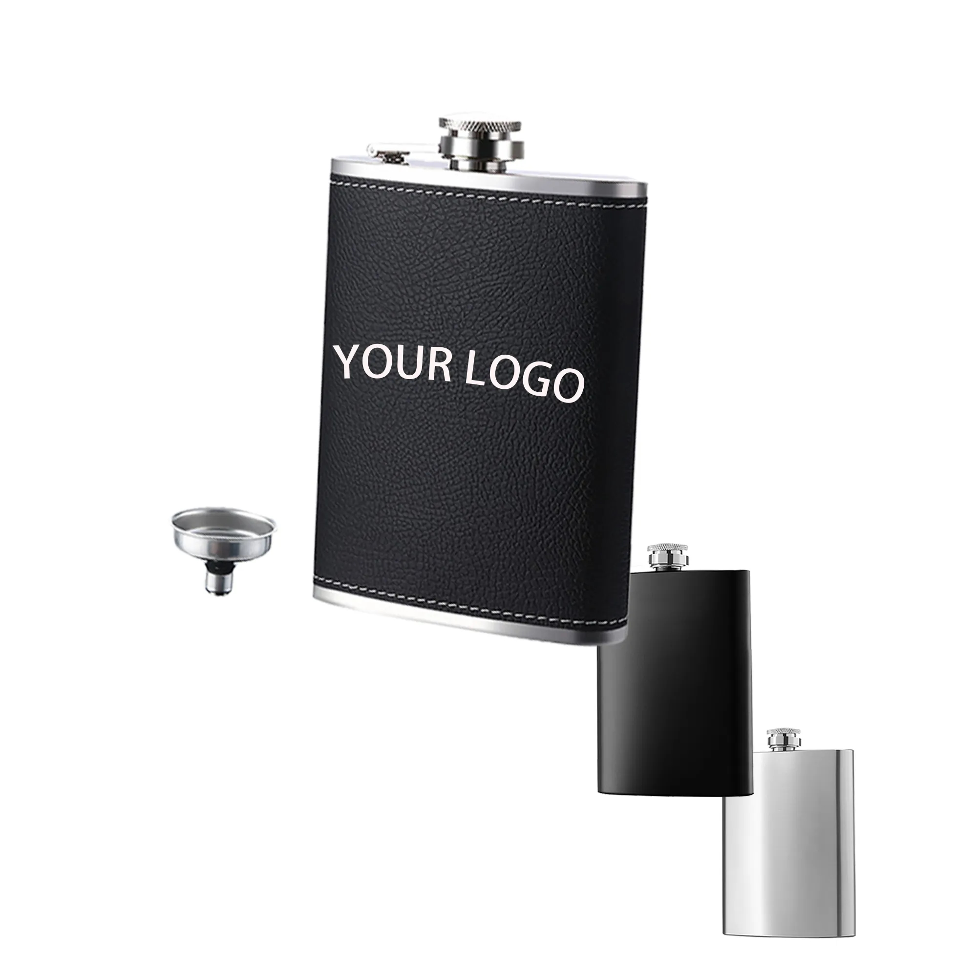 U-Shaped Stainless Steel Flask Flagon 8 Oz