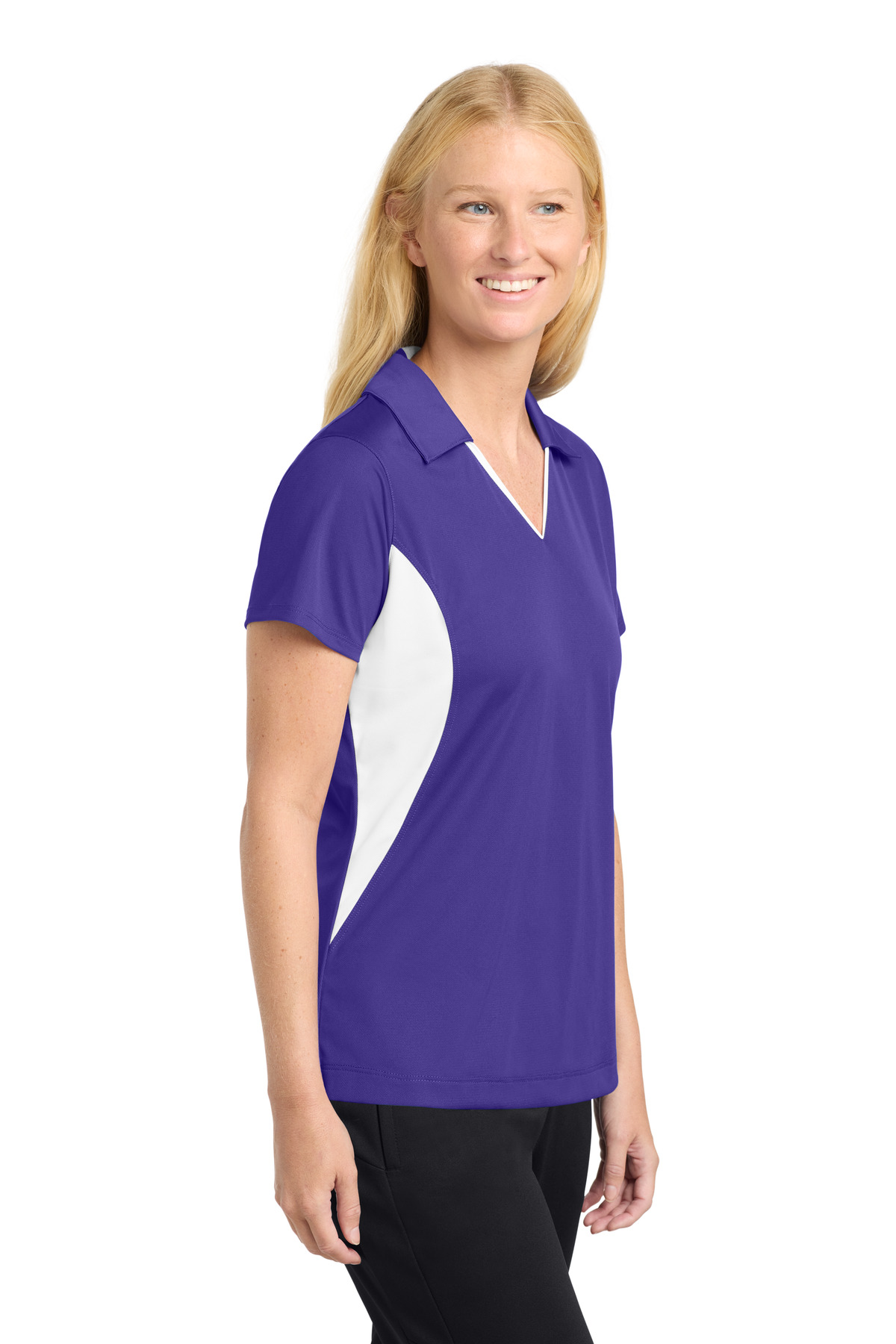 Sport-Tek Women's Side Blocked Micropique Sport-Wick Polo. LST655 65