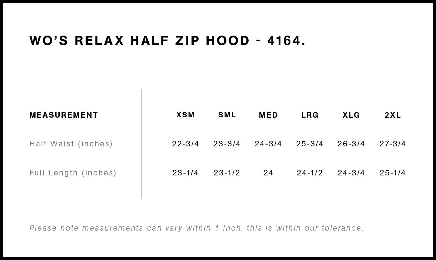 Wo's Relax Half Zip Hood | 4164 16