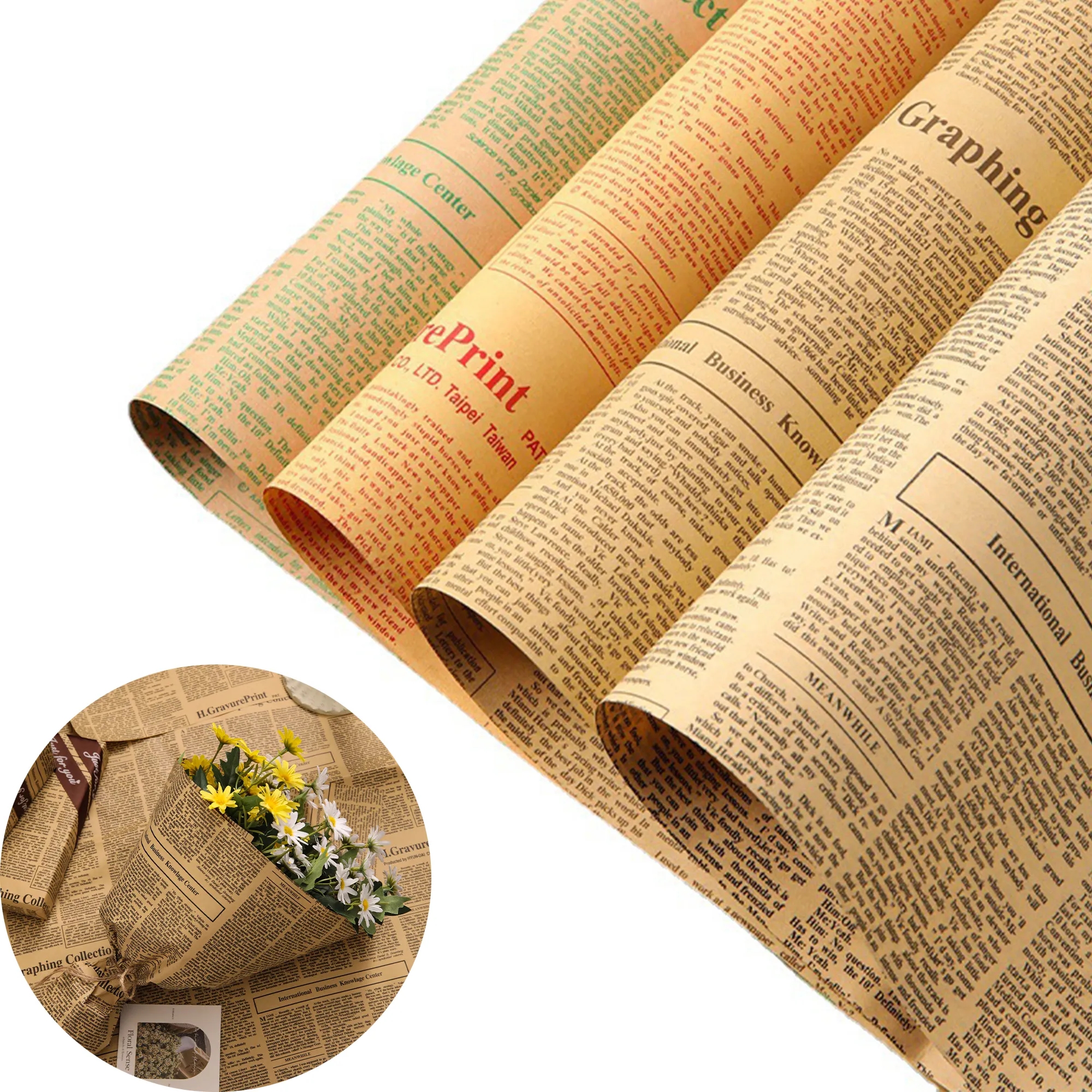 Printed Kraft Paper Rolls & Butcher & Sheets