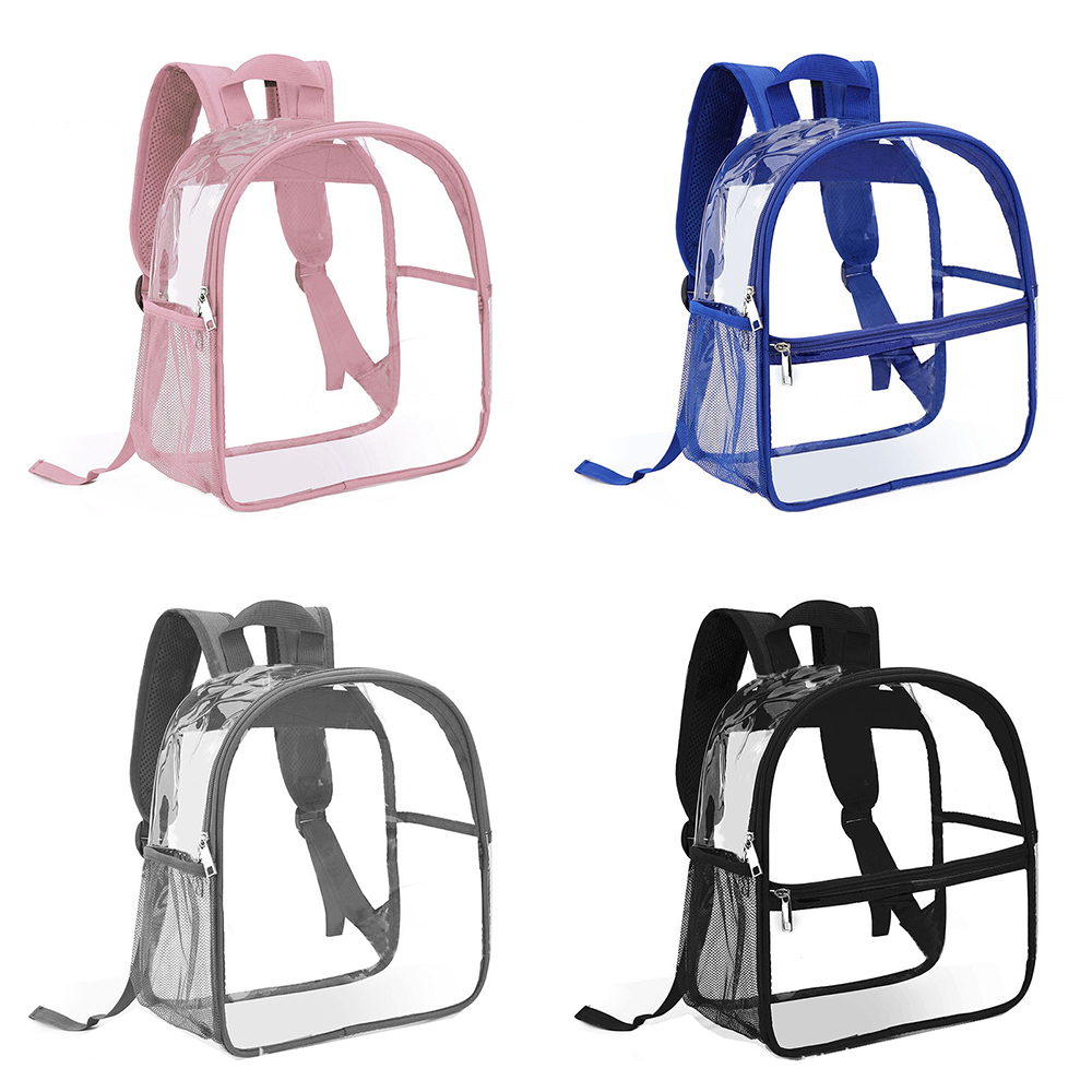 12" x 6" x 10.5" Cold Resistant Transparent PVC Mini Backpack 1