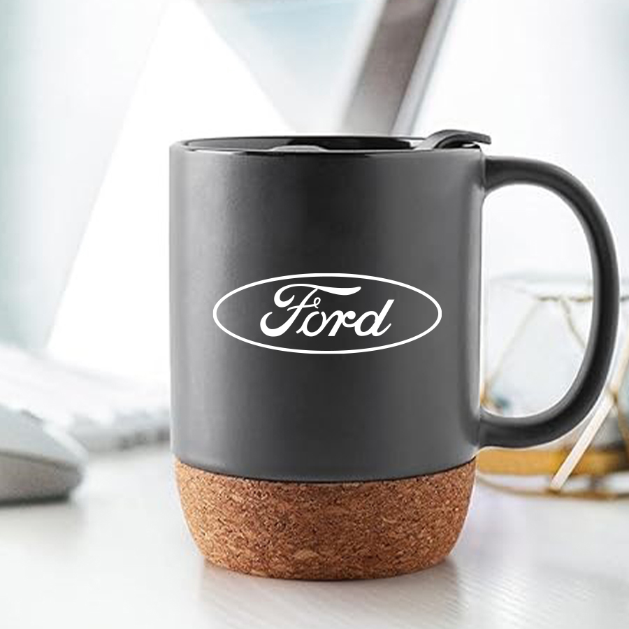 CorkLuxe Ceramic 12oz Mug With Matte Finish and Cork Bottom 6