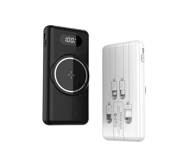 Wireless Power Bank with Built-In Cables - 10000 mAh 6
