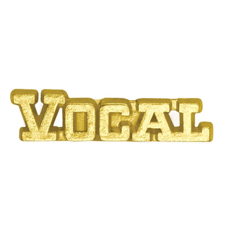 Vocal Bright Gold Chenille Lapel Pin