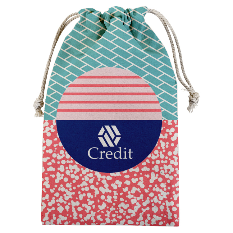 Tall Vibrant Cotton Drawstring Pouch 5
