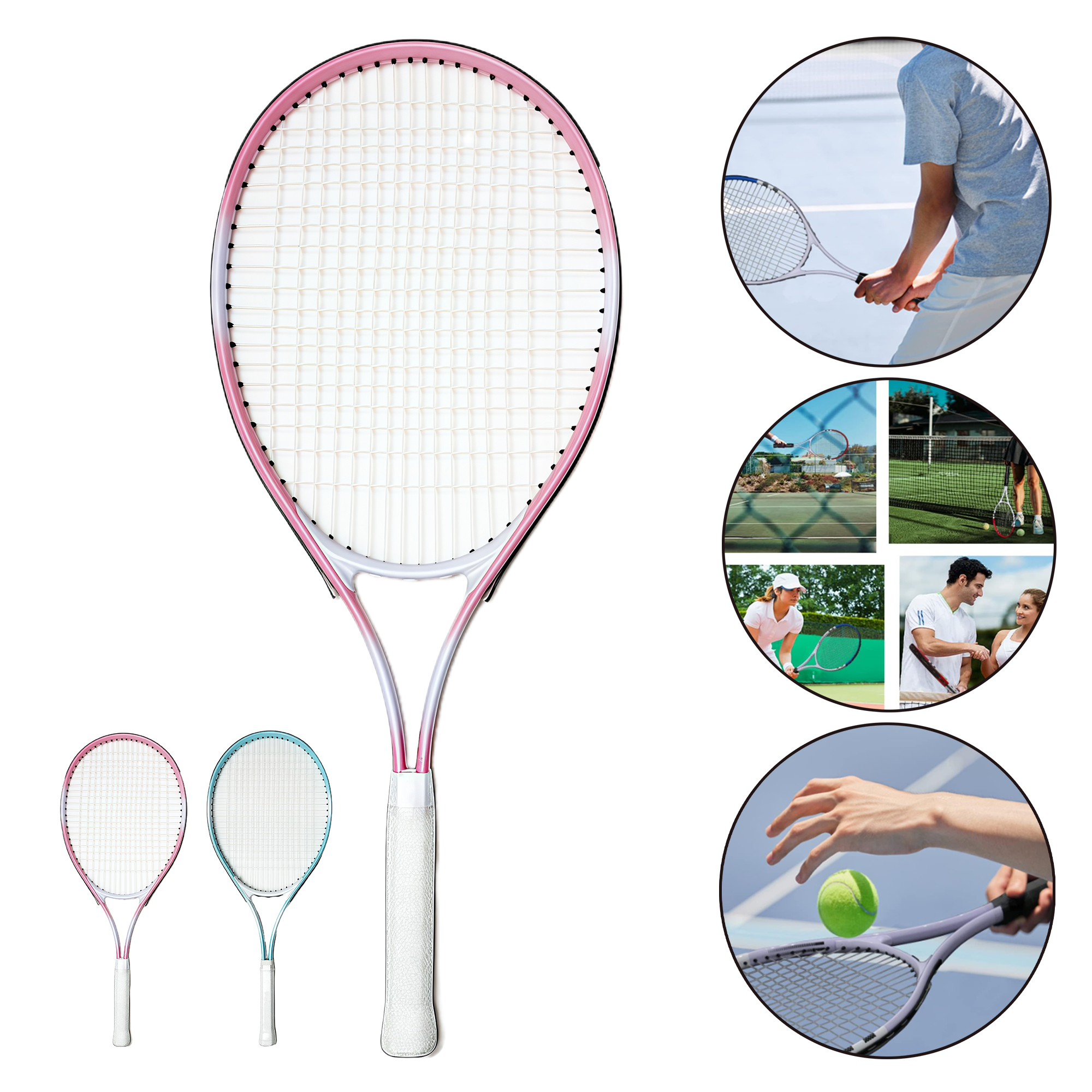 Single Tennis Racket with Rebound Training for Beginners 2