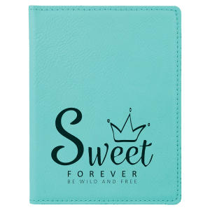 4 1/4" X 5 1/2" Laserable Leatherette Passport Holder 13