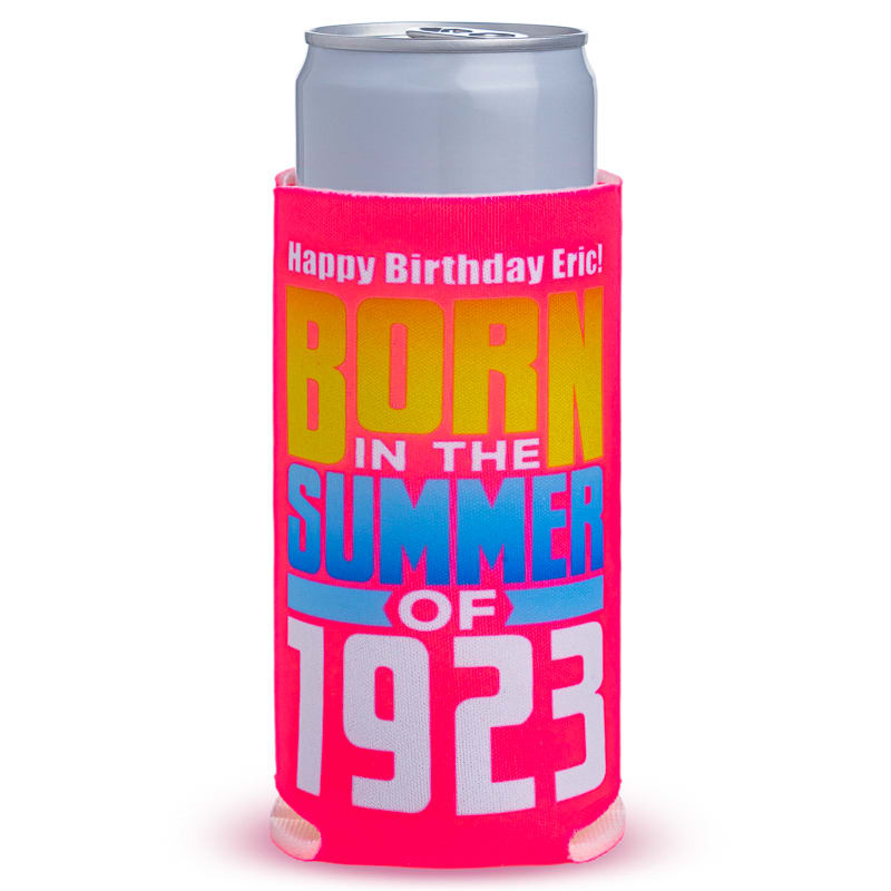 Fluorescent Neon Collapsible SLIM Can Coolers 25