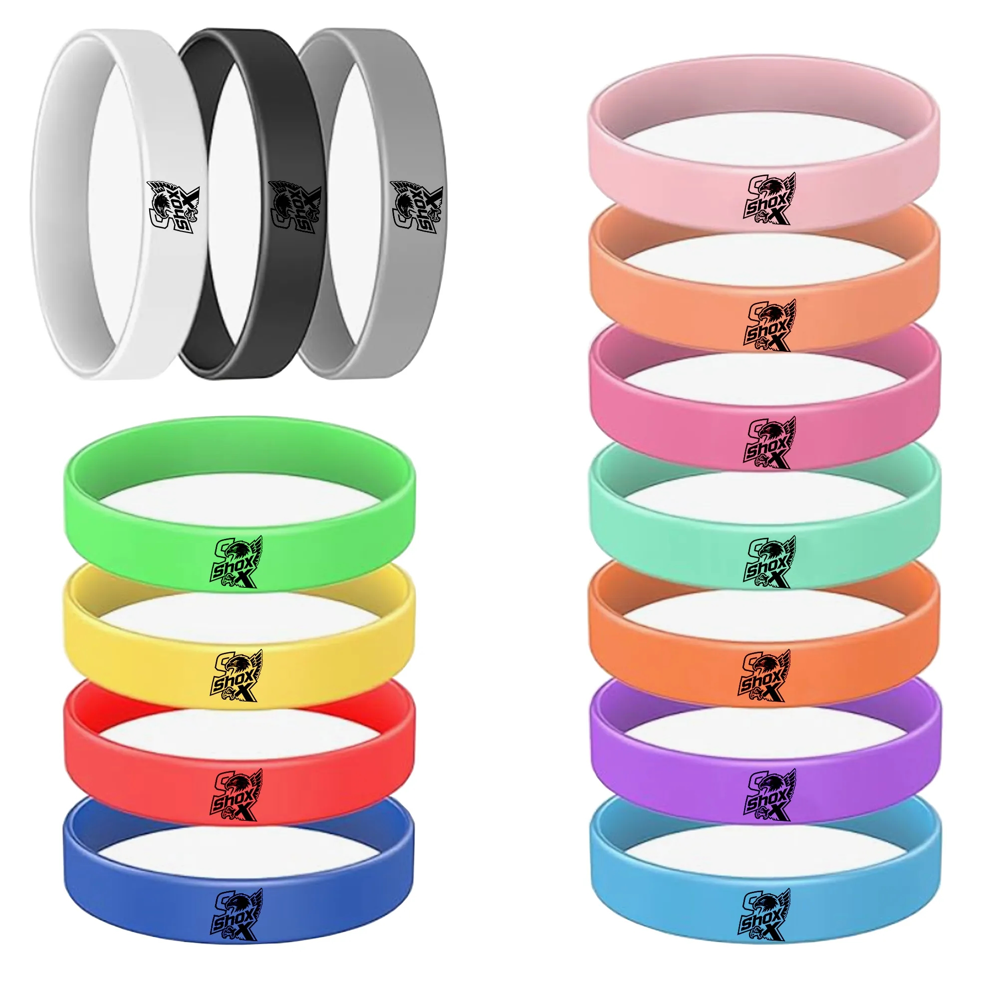 MOQ 100 Silicone Wristband Bracelet 2