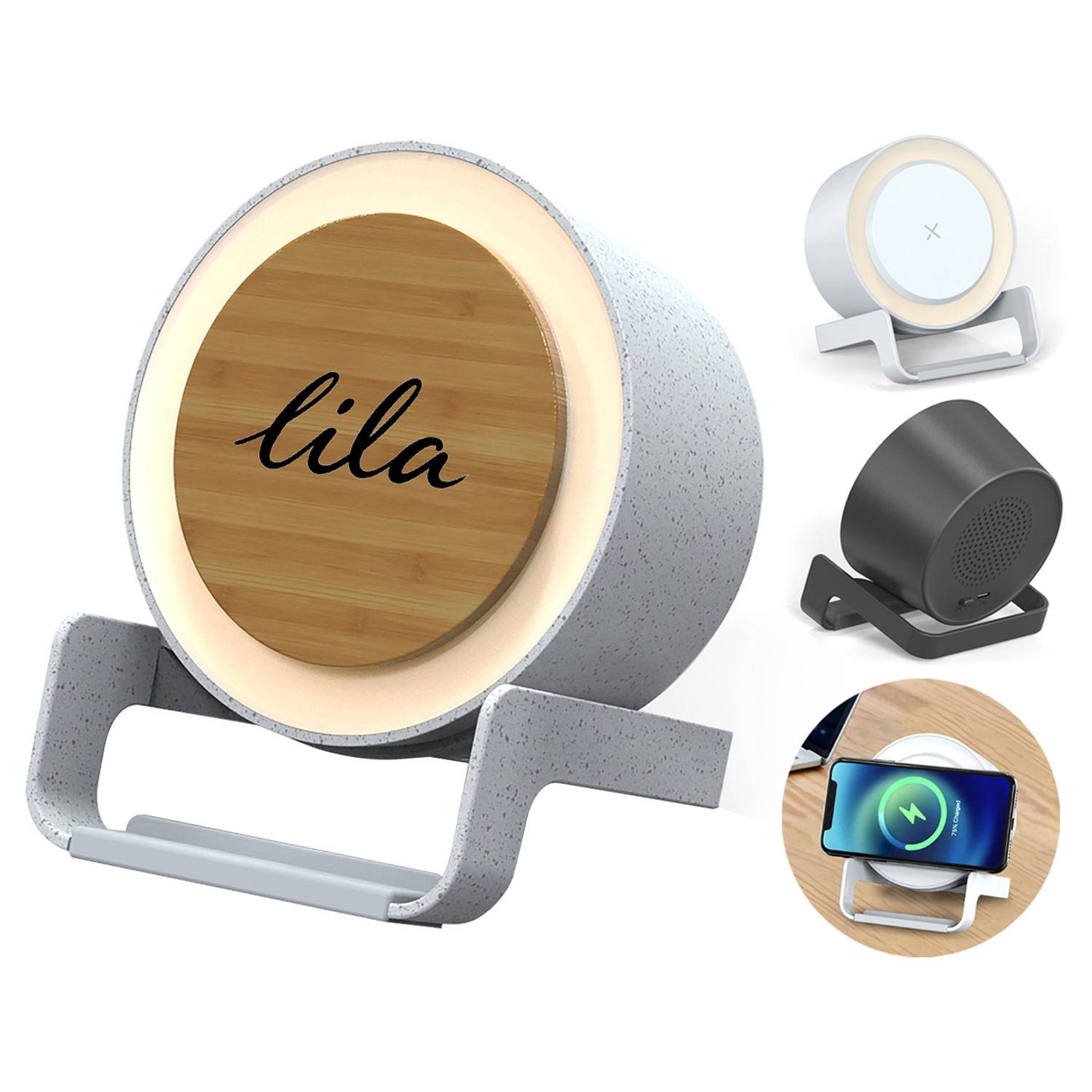 3 in 1 Wireless Speaker Phone Stand w/ 15W Charger 1