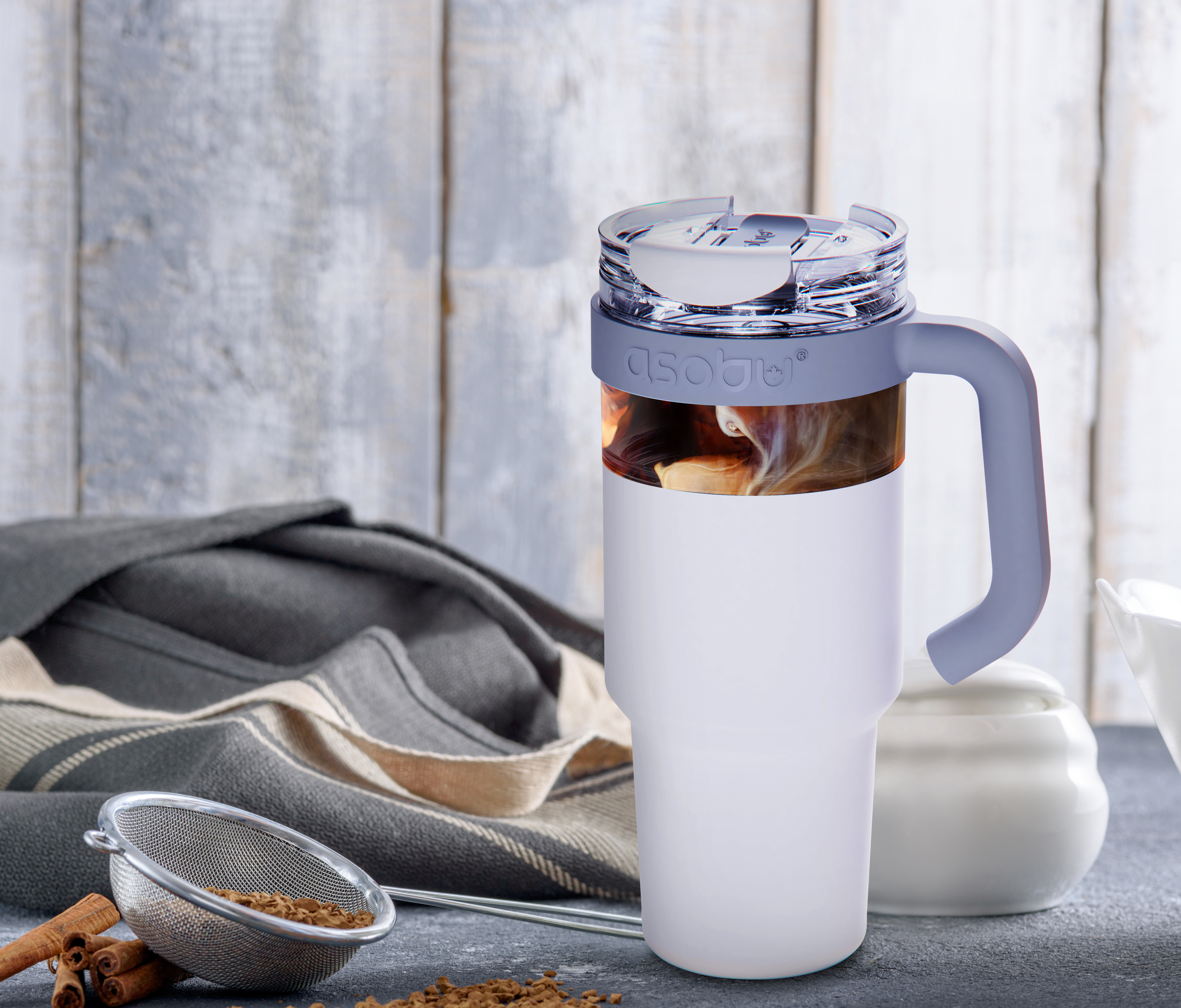 34 oz. Asobu Explorer - See-Through Mug w/ Detachable Base