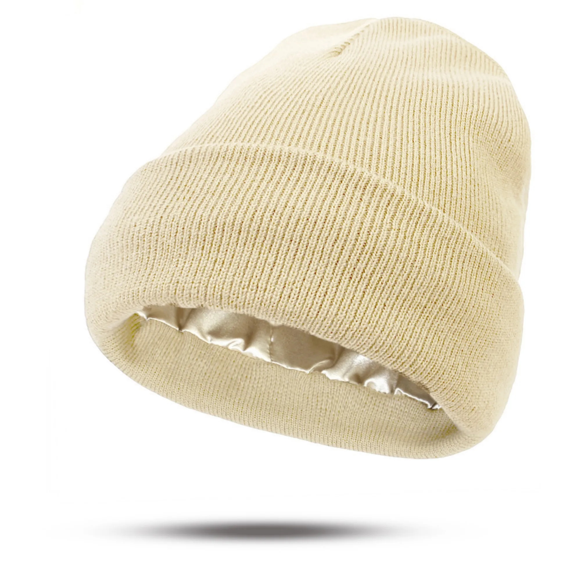 Satin Lined Knit Beanie Warm Soft Winter Hat 4