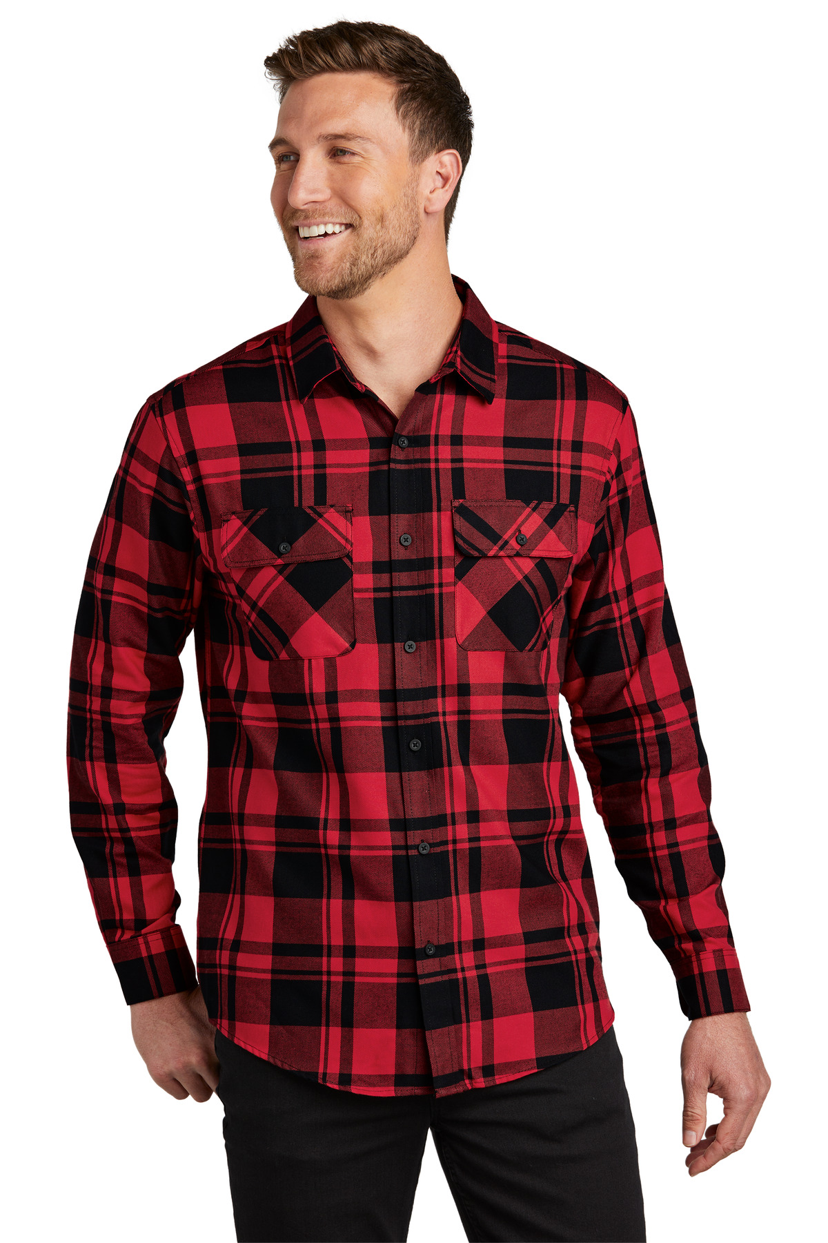 Port Authority Plaid Flannel Shirt. W668 36