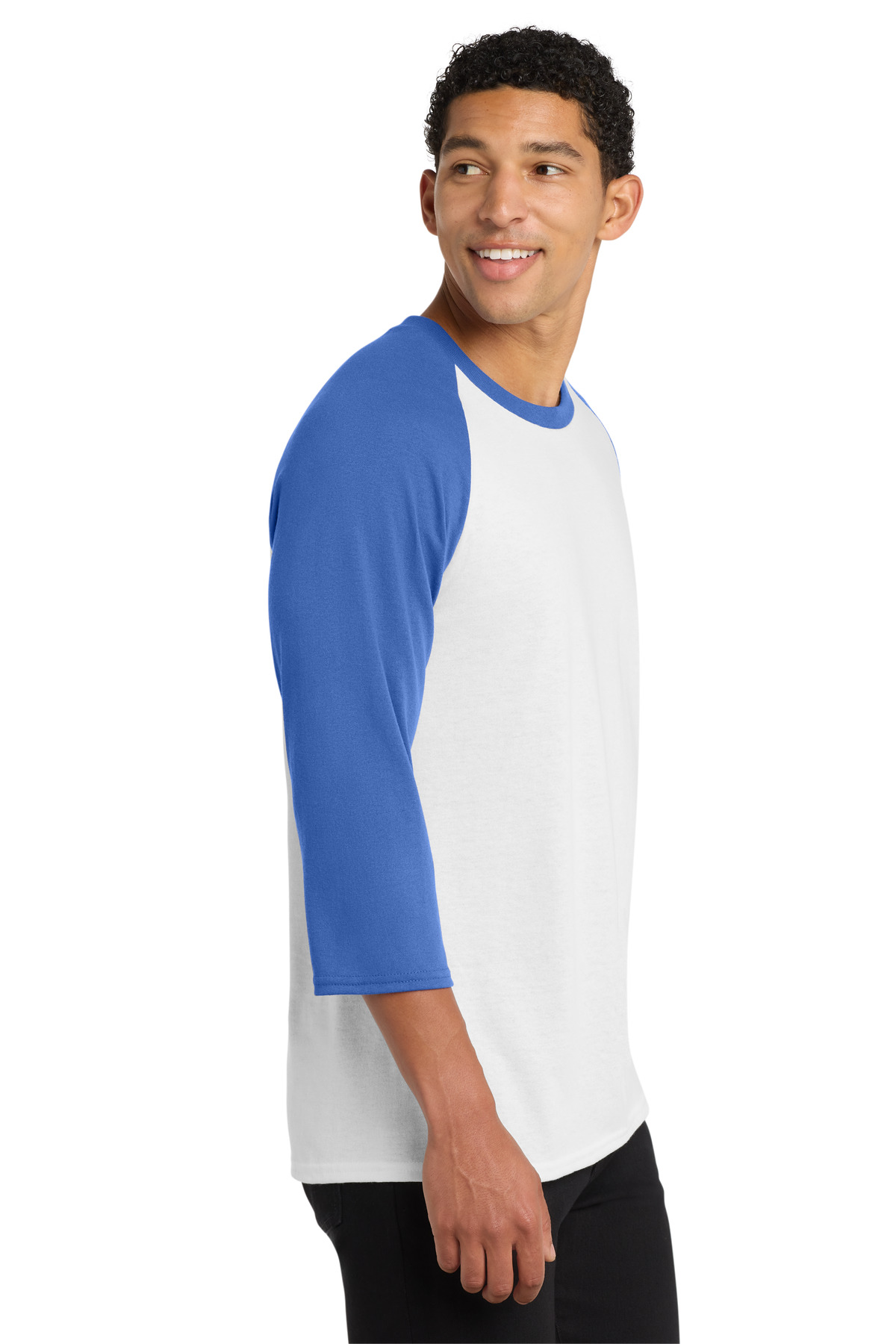 Port & Co Core Blend 3/4-Sleeve Raglan Tee. PC55RS 44
