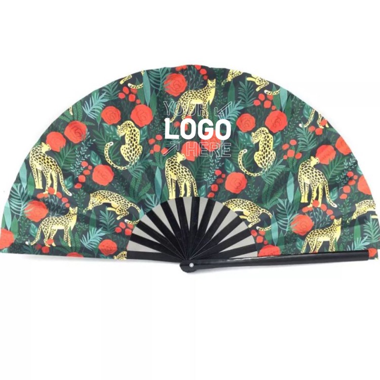 9" Paper  Bamboo Folding Fan 5