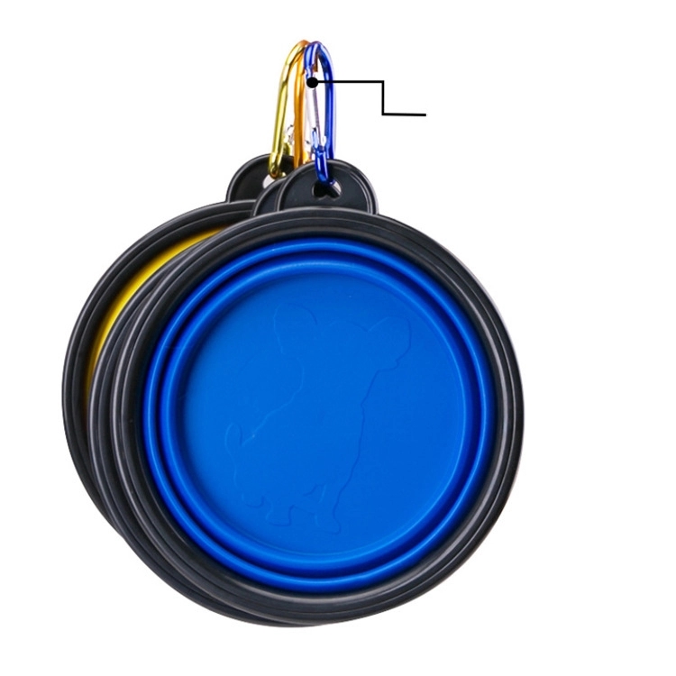 Collapsible Silicone Pet Bowl w/ Carabineer 1