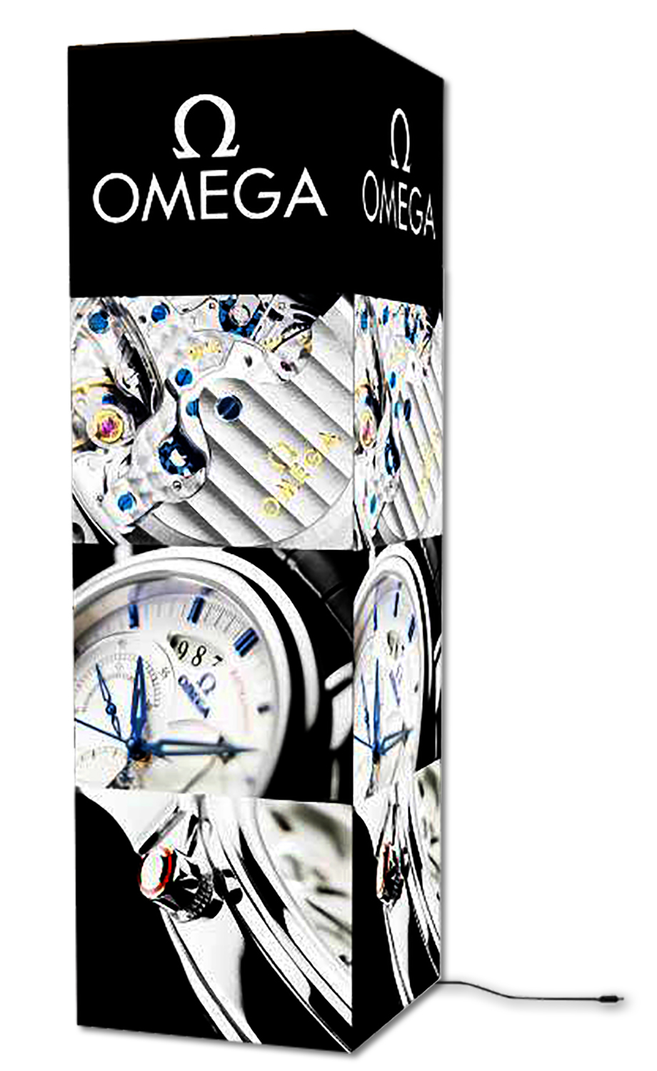 8' Square Tower Fabric Banner