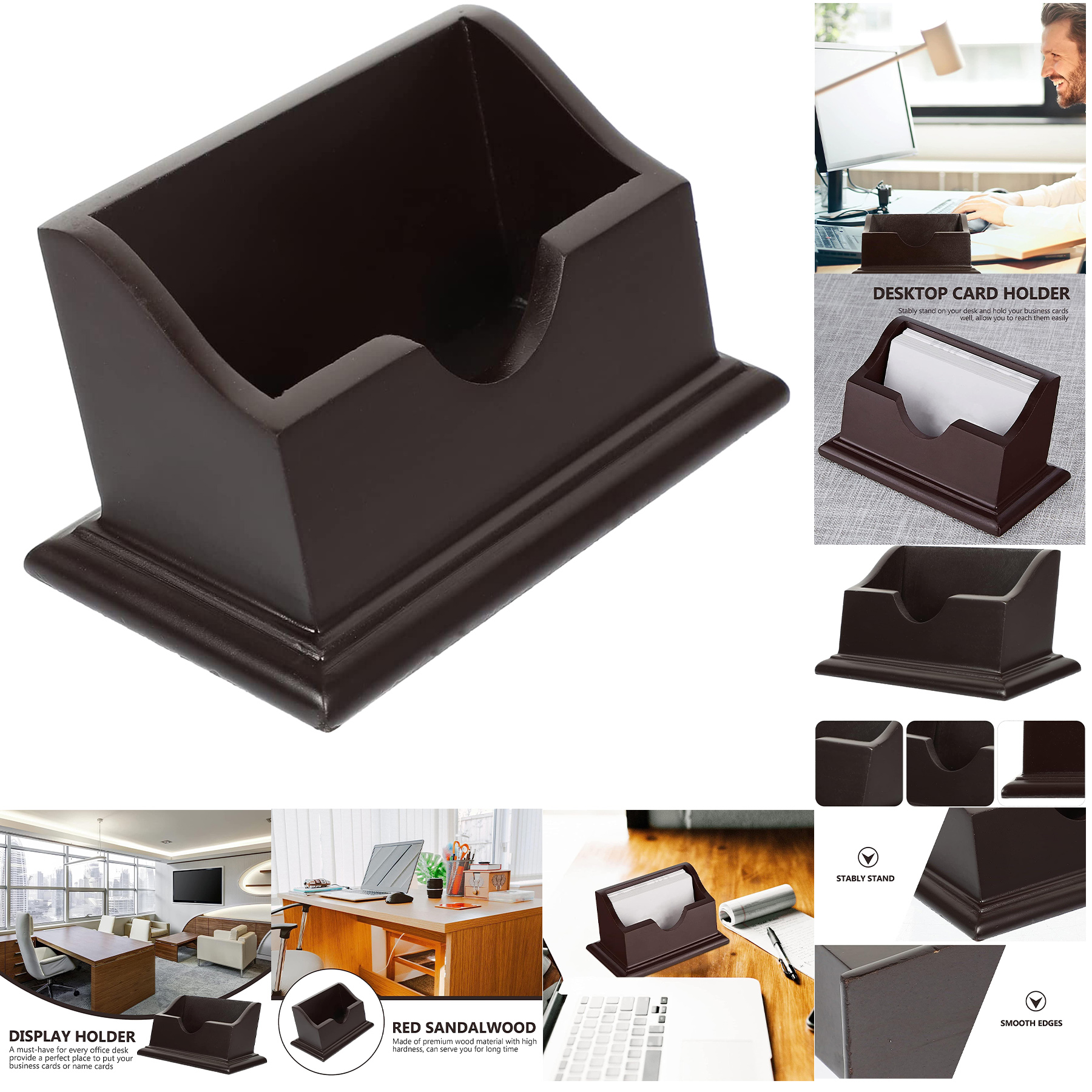 Wood Business Card Holder 2