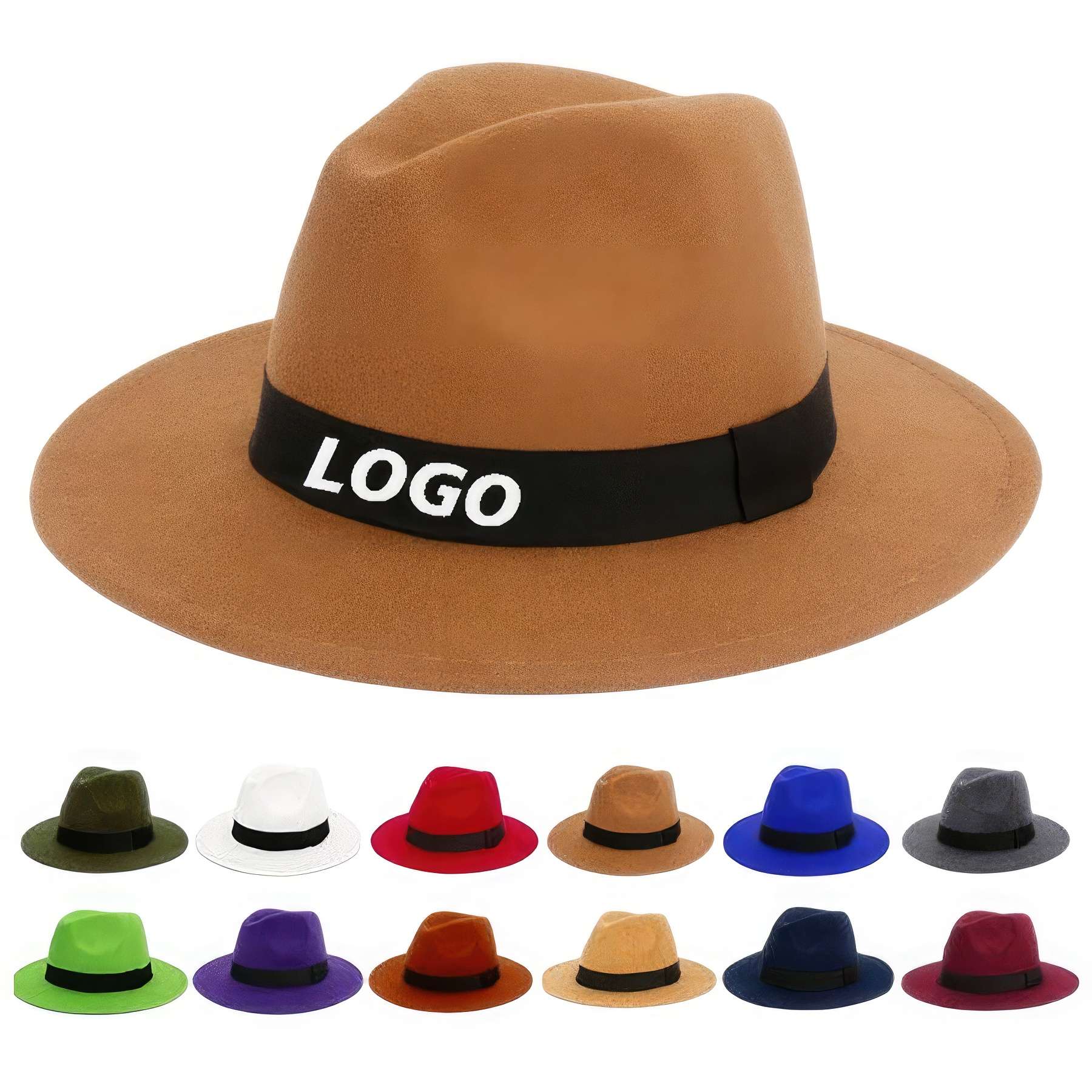 Custom Felt Wide Brim Fedora Hats for Women Men 2