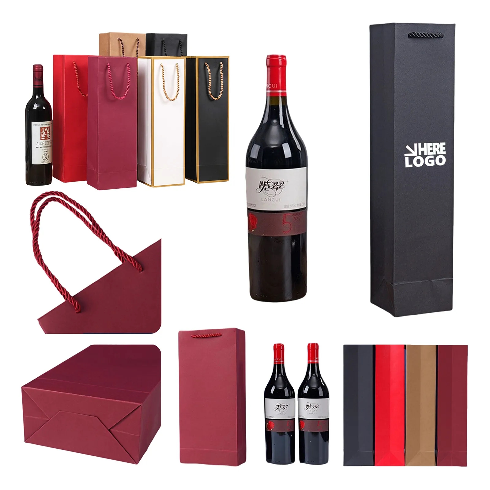 Elegant Wine Bottle Gift Bags 2