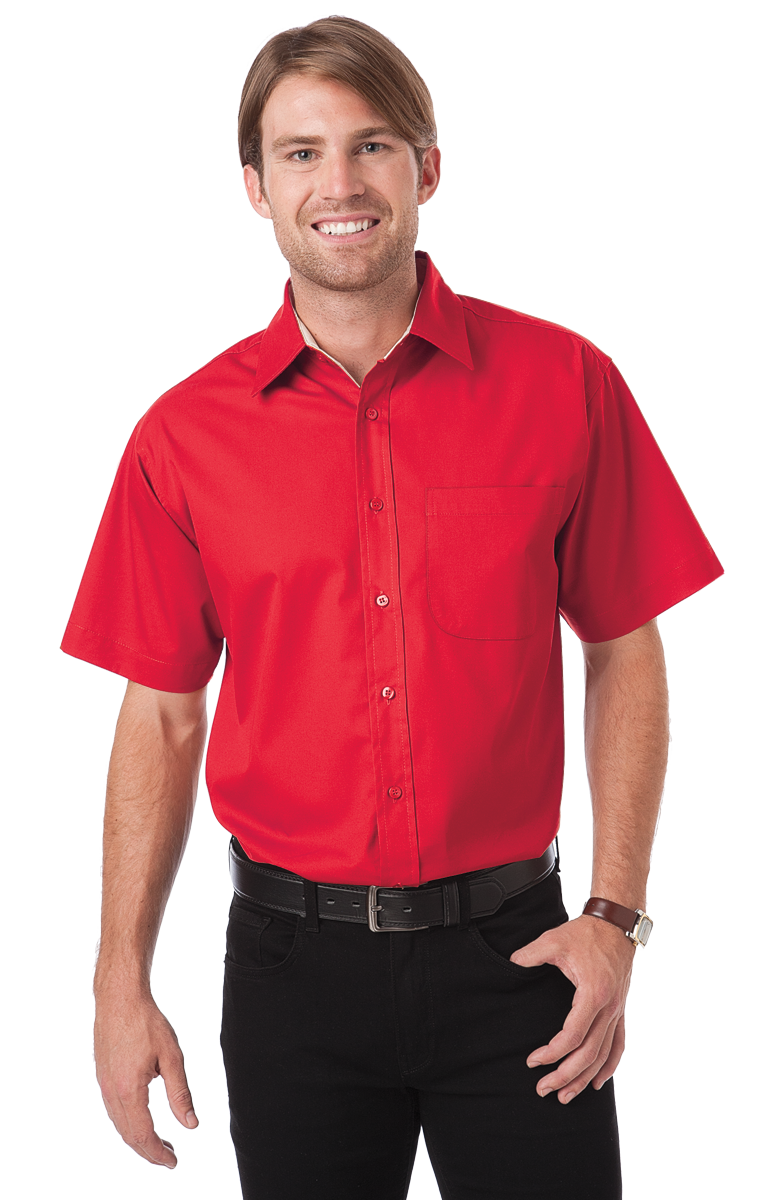 Men's Short-Sleeve Fine Line Twill Shirt 67