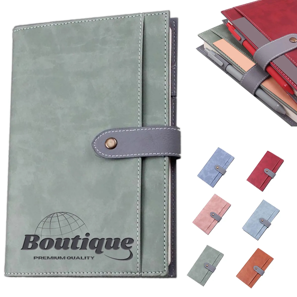 Business Travel Pocket with Magnetic Buckle Notebook 1