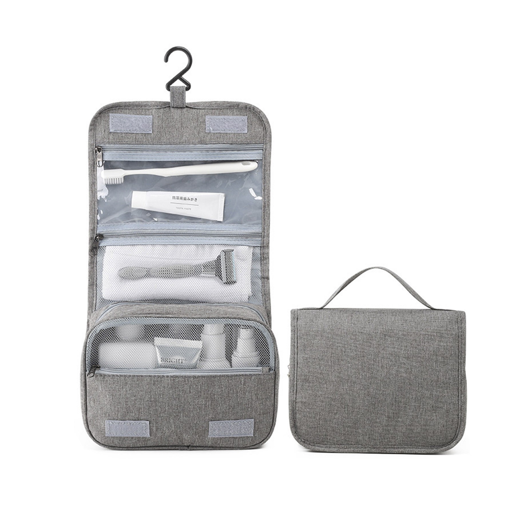 Hook Waterproof Foldable Travel Toiletry Bag 8