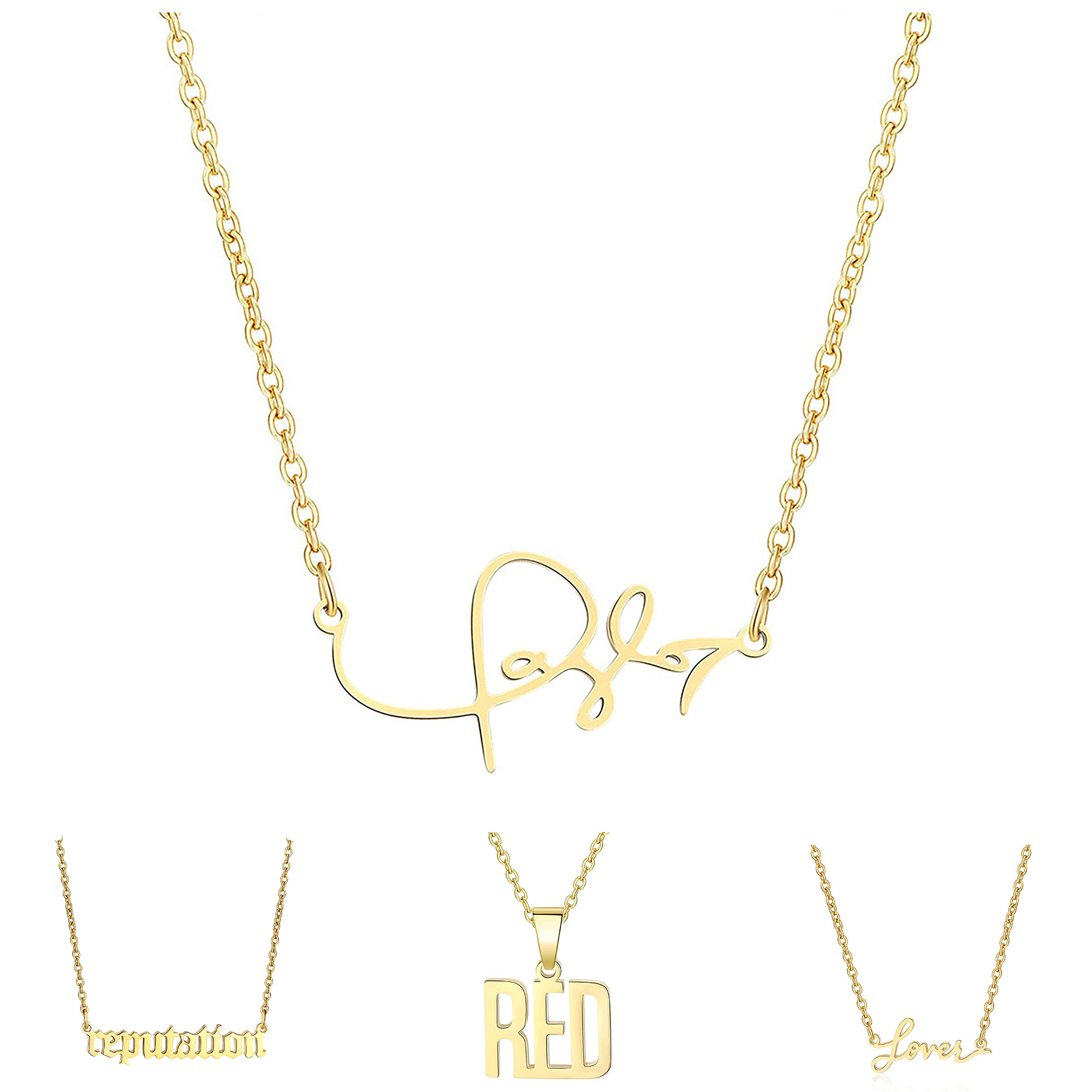 Stainless Steel Gold-Plated Name Necklace 3