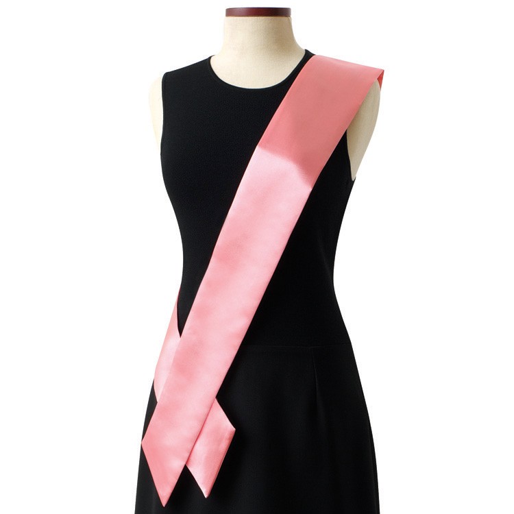 Pink Satin Pageant Sash 1
