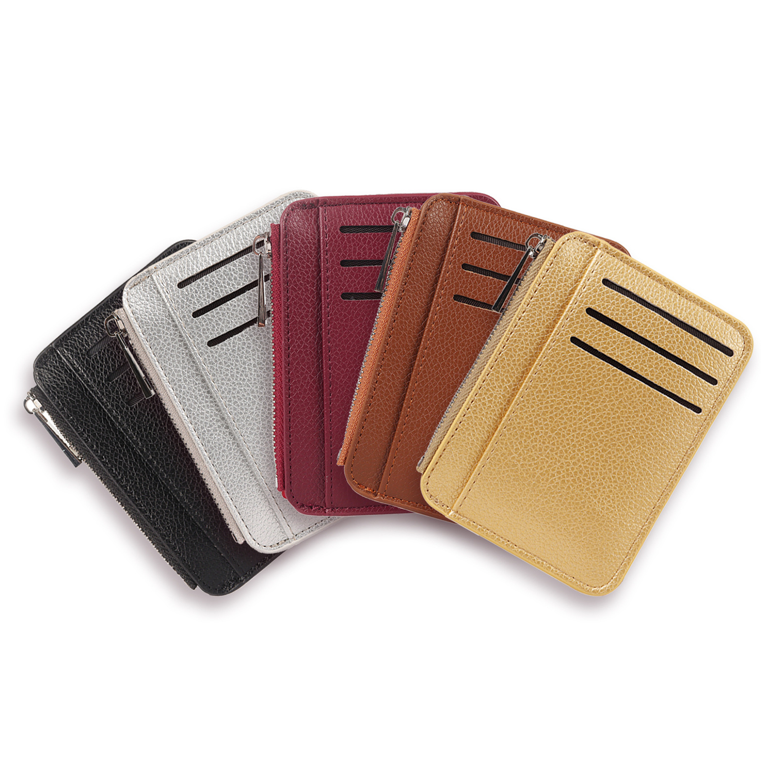 Lychee Pattern Zipper Card Wallet 18
