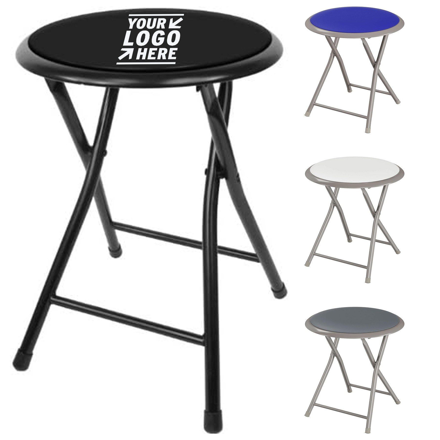 Recreation Game Room 18-Inch 300-Pound Capacity Folding Bar Heavy-Duty Padded Portable Stool 2