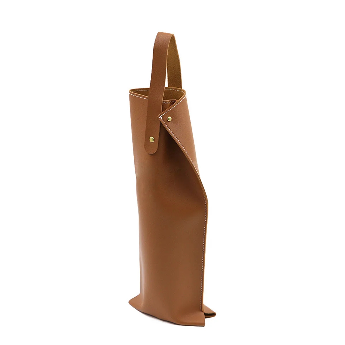Pu Leather Wine Tote Carrier, custom tote bag with logo imprint 5