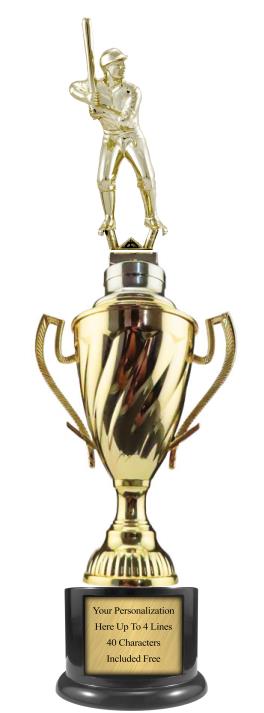 Cup Trophy: 13.5", 3x2" black round base w/ 4.7" p 1