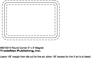 Magnet - 3x2 Round Corners 40 Mil Outdoor Safe 3