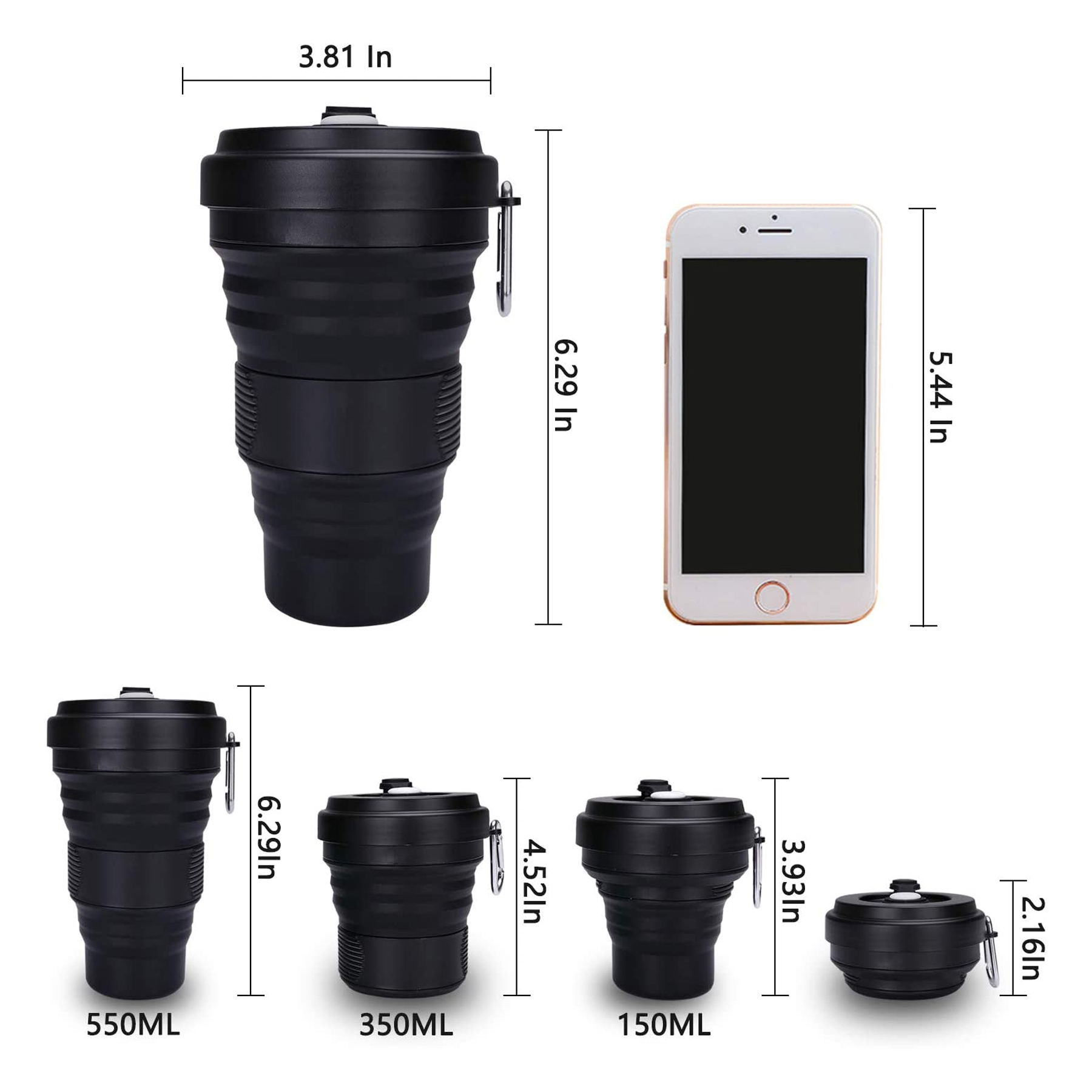 18oz Collapsible Travel Cup 1