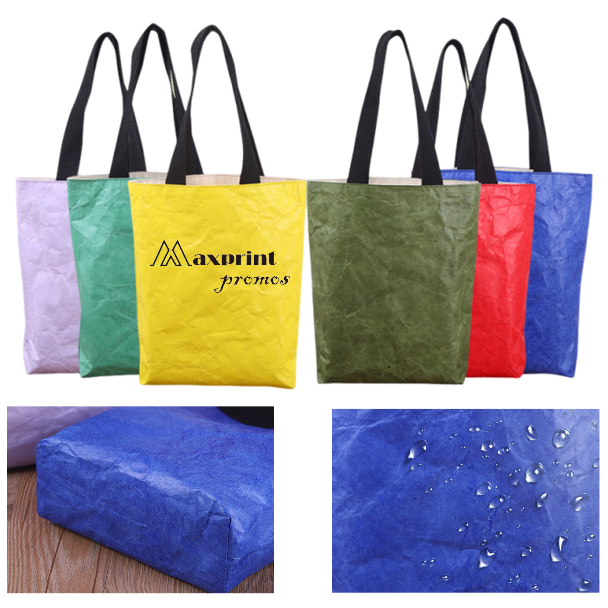 Multi-Color Waterproof Textured Tyvek Tote Bag 2