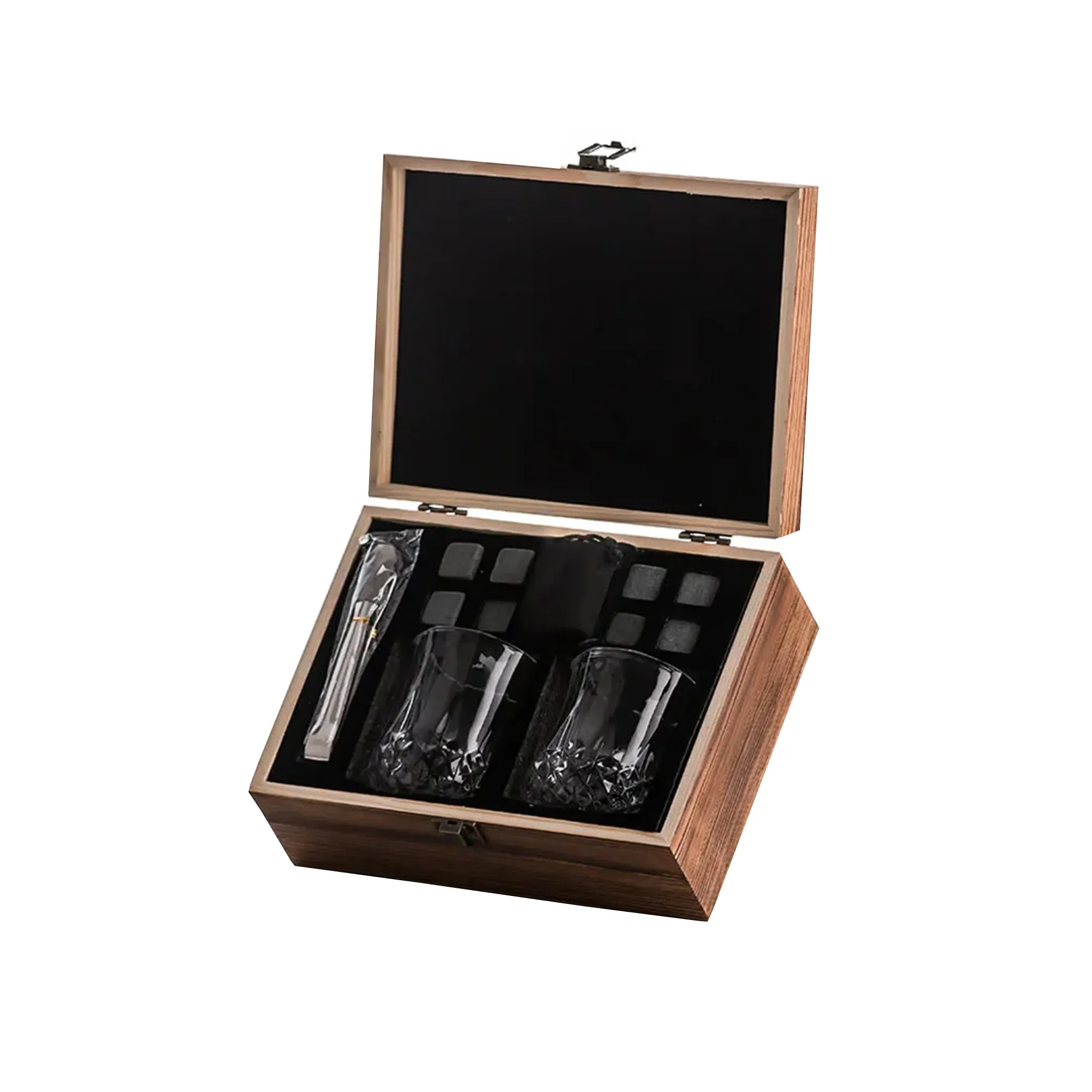 Whiskey Glass and Ice Stone Set 7