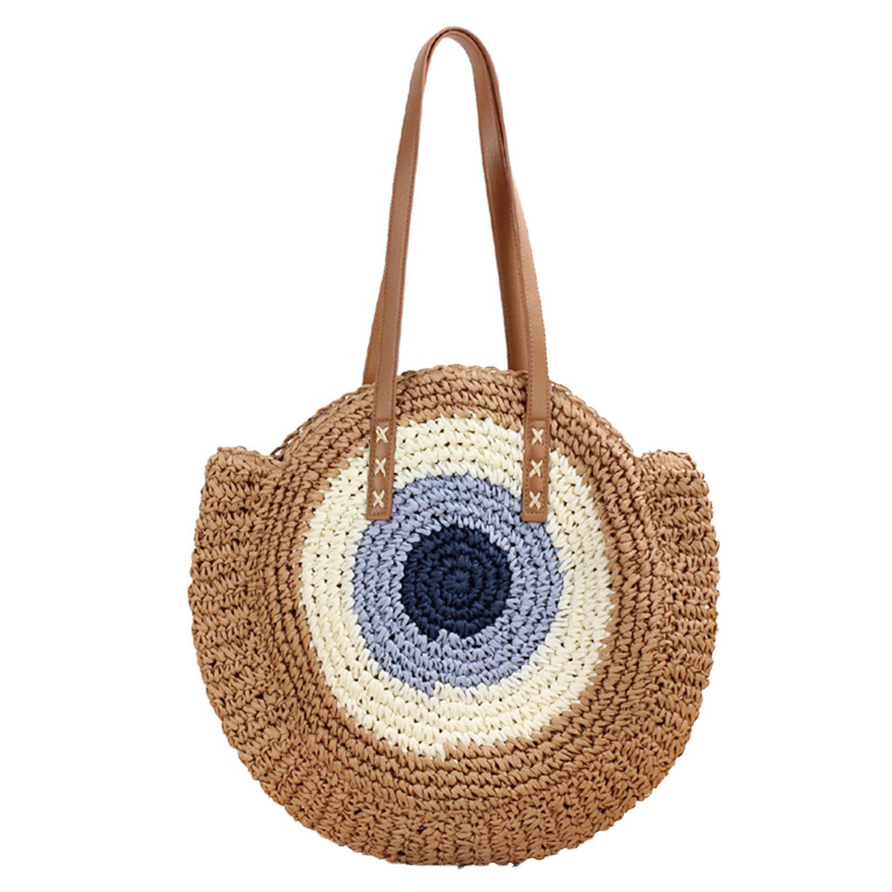 Paper Round Tote Woven Bag 5