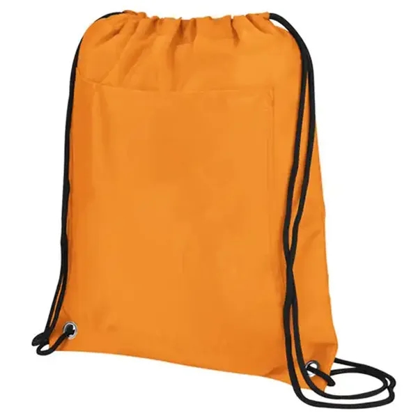 Front Pocket Polyester Insulated Drawstring Cooler Backpack 2