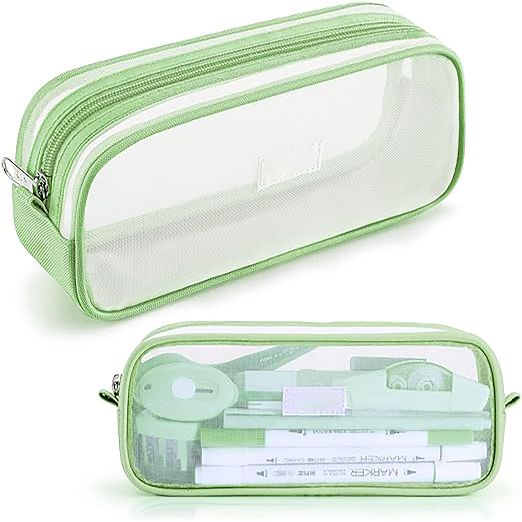 Zipper Grid Mesh Stationery Bag 10