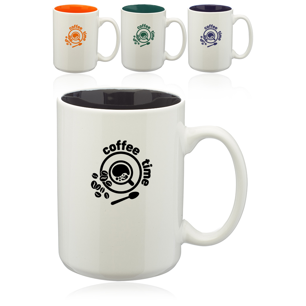 15 oz. Glossy Two-Tone Ceramic Mug 3