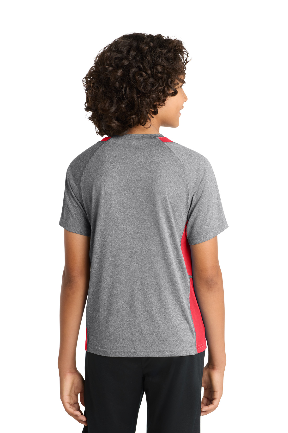 Sport-Tek Youth Heather Colorblock Contender Tee. YST361 64