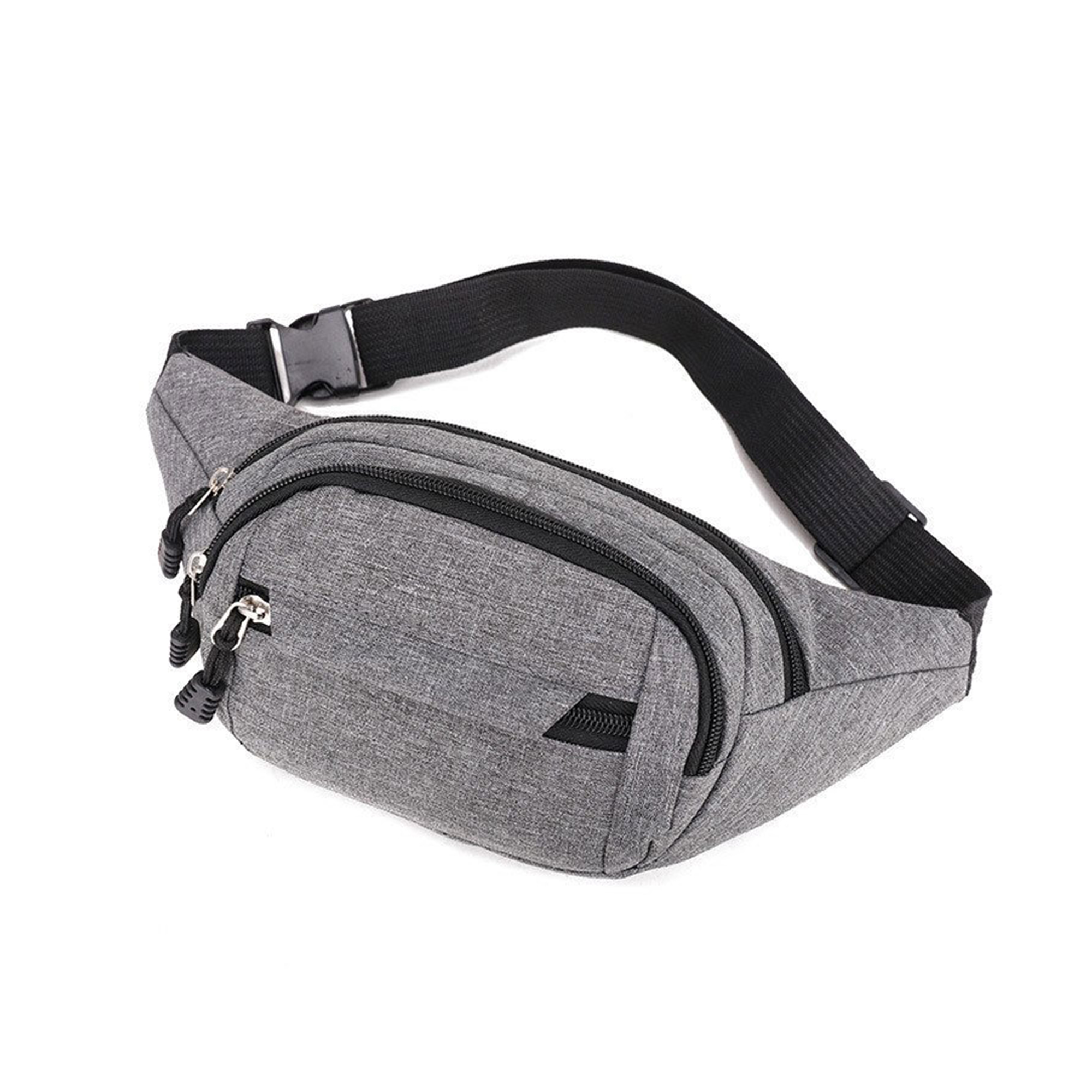 Canvas Crossbody Waist Pack With Four Zipper Pockets 3