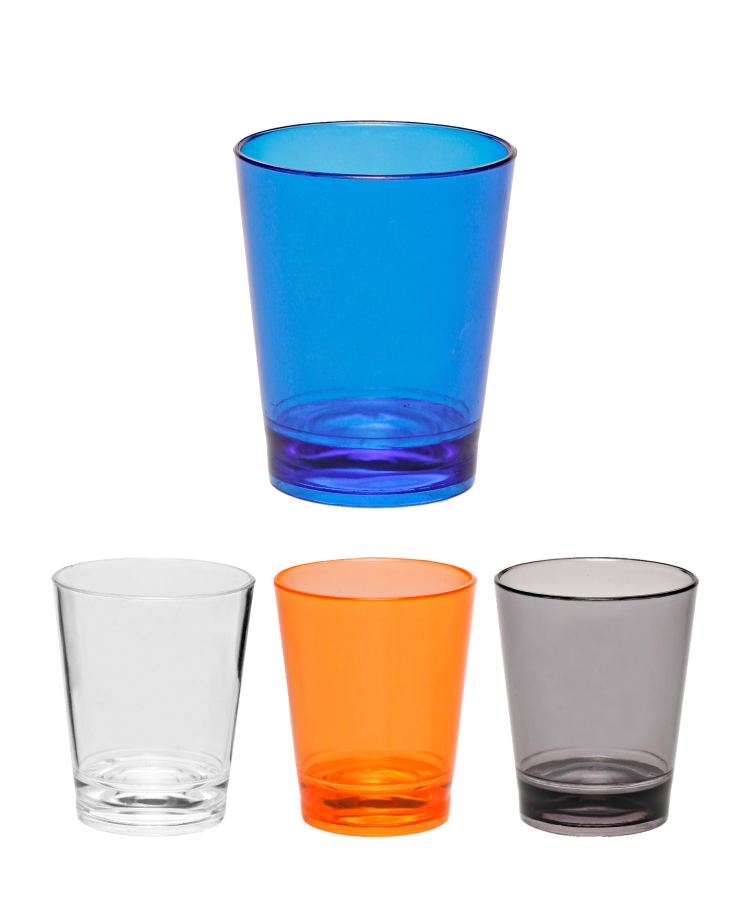 Colored Plastic Shot Glasses 1.5 oz. 3